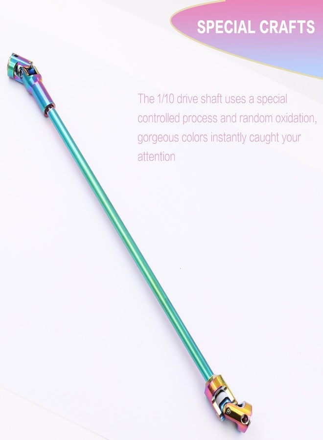 Raflot Rainbow Colorful SCX10 Drive Shaft 68-229mm Cut to Length Stainless Steel Driveshaft for 1/10 RC Crawler LCG Rig Sportys Scalers GSPEED Capra SCX10 Pro Element DIY SCX10(2PCS) - Image 4